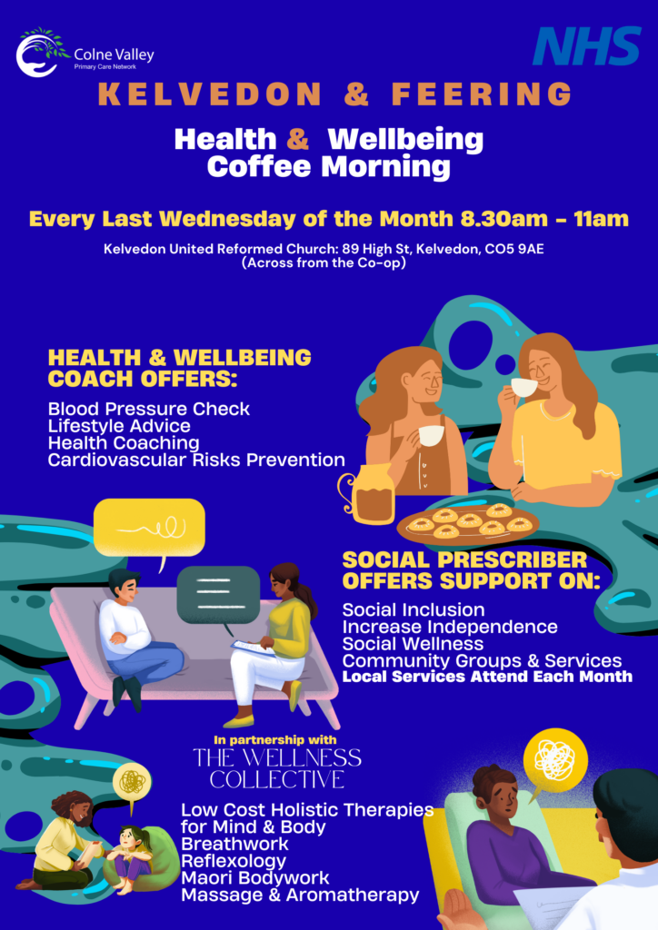 Health and wellbeing coffee morning poster